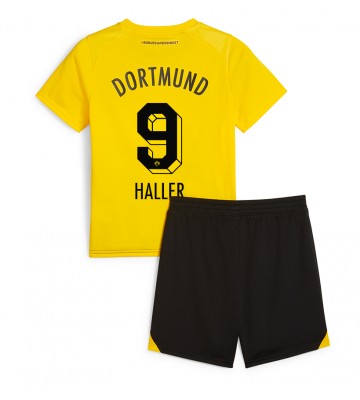 Borussia Dortmund Sebastien Haller #9 Koszulka Podstawowych Dziecięca 2023-24 Krótki Rękaw (+ Krótkie spodenki)